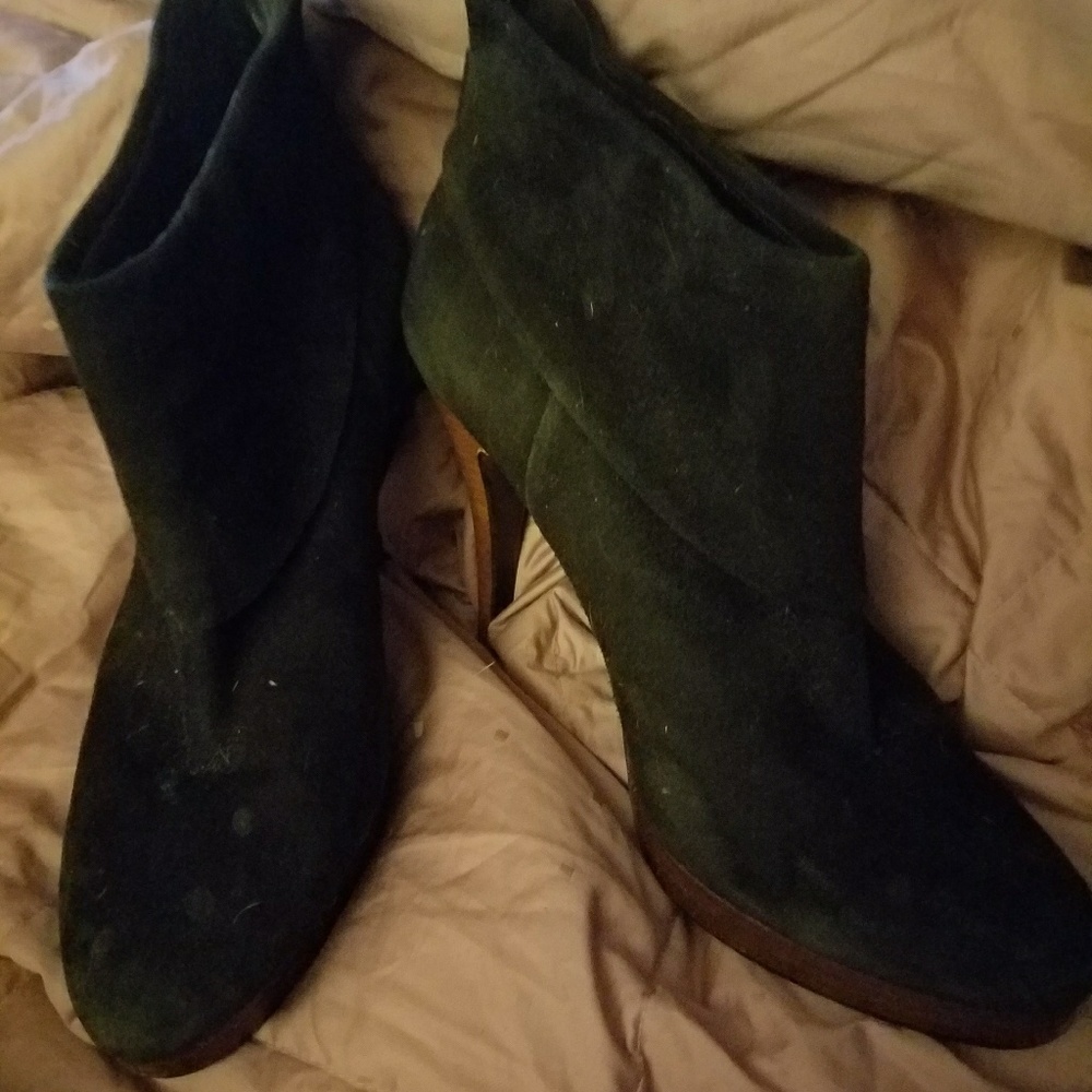 Steve Madden Black Suede Platform Bootie